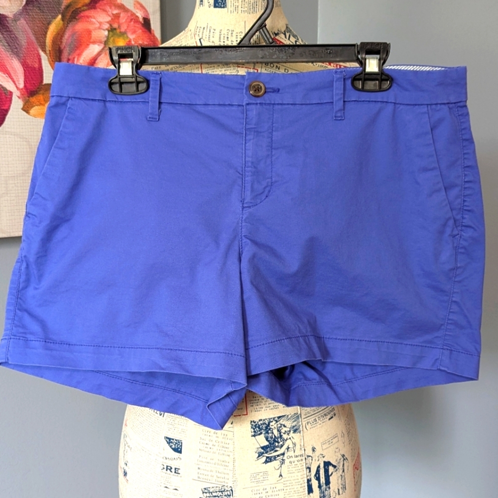 Old Navy Blue Everyday Shorts Cotton Blend Tailored